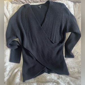 Express crossover black sweater